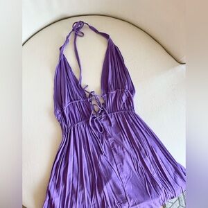 ⭐️INDAH | Purple Mini Halter Dress | S